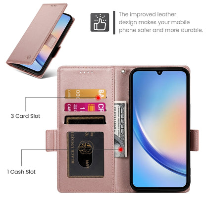 Samsung Galaxy A34 5G Wallet Case - Luxury Magnetic PU Leather Flip Cover with Card Slots, Stand & Shockproof Protection