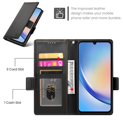 Samsung Galaxy A34 5G Wallet Case - Luxury Magnetic PU Leather Flip Cover with Card Slots, Stand & Shockproof Protection