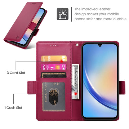 Samsung Galaxy A34 5G Wallet Case - Luxury Magnetic PU Leather Flip Cover with Card Slots, Stand & Shockproof Protection