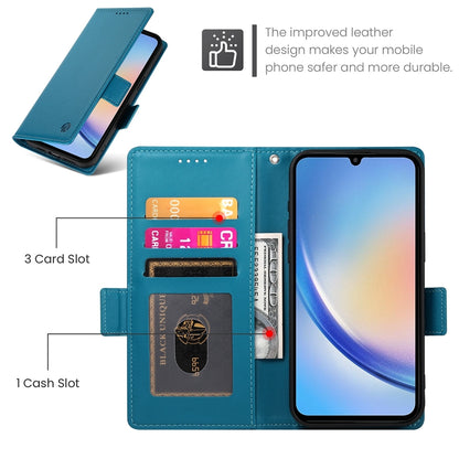 Samsung Galaxy A34 5G Wallet Case - Luxury Magnetic PU Leather Flip Cover with Card Slots, Stand & Shockproof Protection