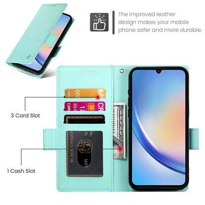 Samsung Galaxy A34 5G Wallet Case - Luxury Magnetic PU Leather Flip Cover with Card Slots, Stand & Shockproof Protection