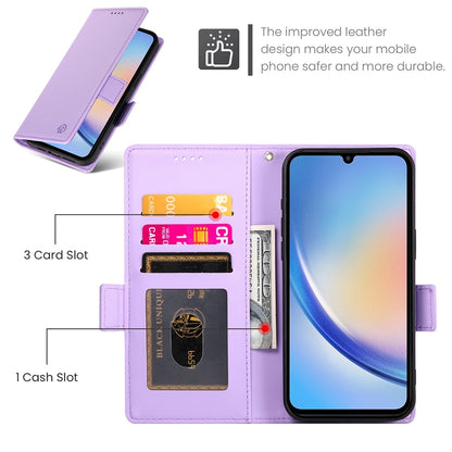 Samsung Galaxy A34 5G Wallet Case - Luxury Magnetic PU Leather Flip Cover with Card Slots, Stand & Shockproof Protection