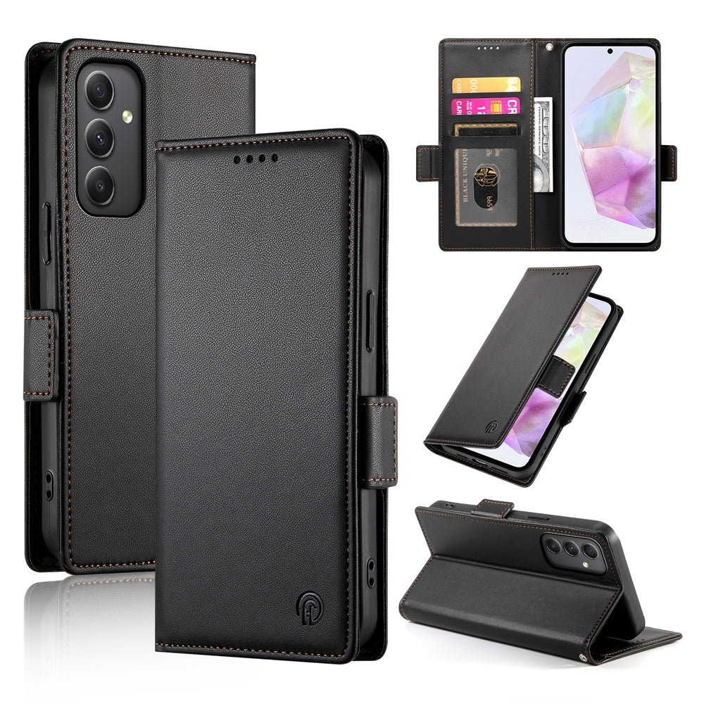 Samsung Galaxy A35 5G Wallet Case - Luxury Magnetic PU Leather Flip Cover with Card Slots, Stand & Shockproof Protection