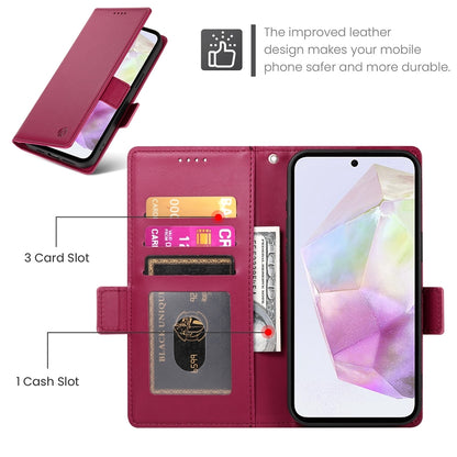 Samsung Galaxy A35 5G Wallet Case - Luxury Magnetic PU Leather Flip Cover with Card Slots, Stand & Shockproof Protection