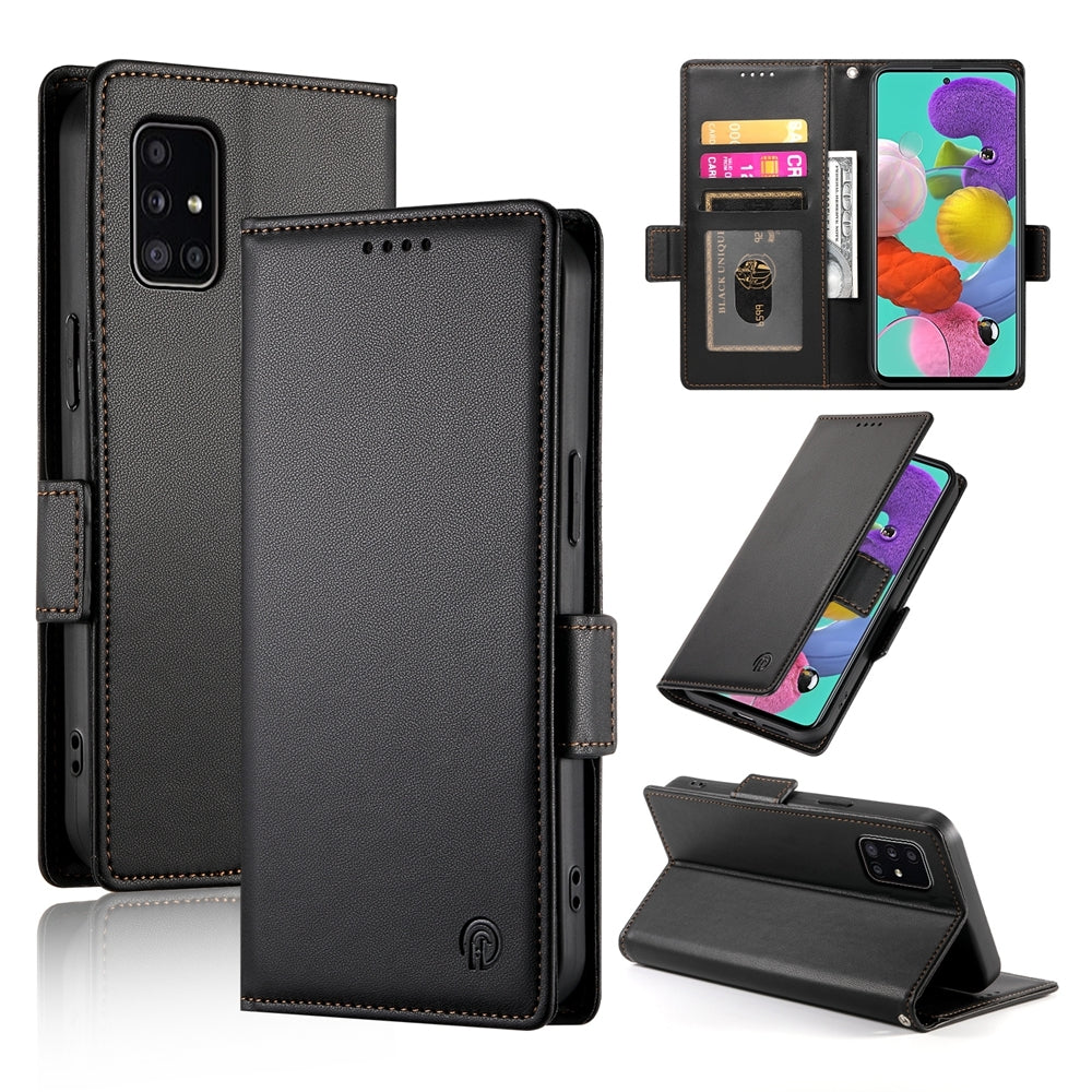 Samsung Galaxy A51 4G Wallet Case - Luxury Magnetic PU Leather Flip Cover with Card Slots, Stand & Shockproof Protection