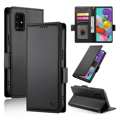 Samsung Galaxy M40s Wallet Case - Luxury Magnetic PU Leather Flip Cover with Card Slots, Stand & Shockproof Protection