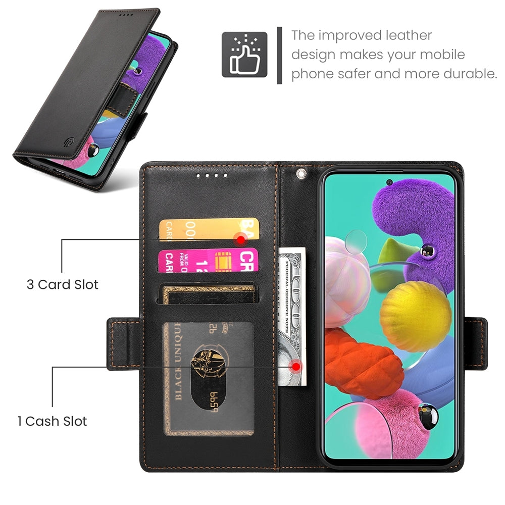 Samsung Galaxy A51 4G Wallet Case - Luxury Magnetic PU Leather Flip Cover with Card Slots, Stand & Shockproof Protection