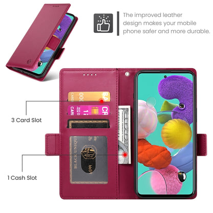 Samsung Galaxy A51 4G Wallet Case - Luxury Magnetic PU Leather Flip Cover with Card Slots, Stand & Shockproof Protection