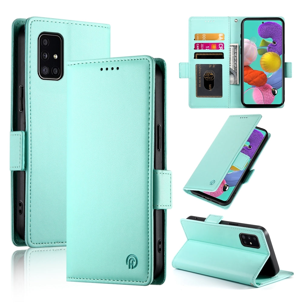 Samsung Galaxy M40s Wallet Case - Luxury Magnetic PU Leather Flip Cover with Card Slots, Stand & Shockproof Protection