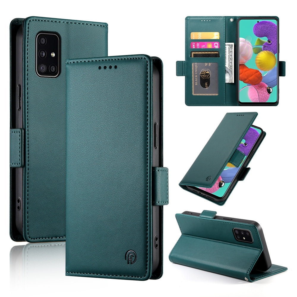 Samsung Galaxy A51 4G Wallet Case - Luxury Magnetic PU Leather Flip Cover with Card Slots, Stand & Shockproof Protection