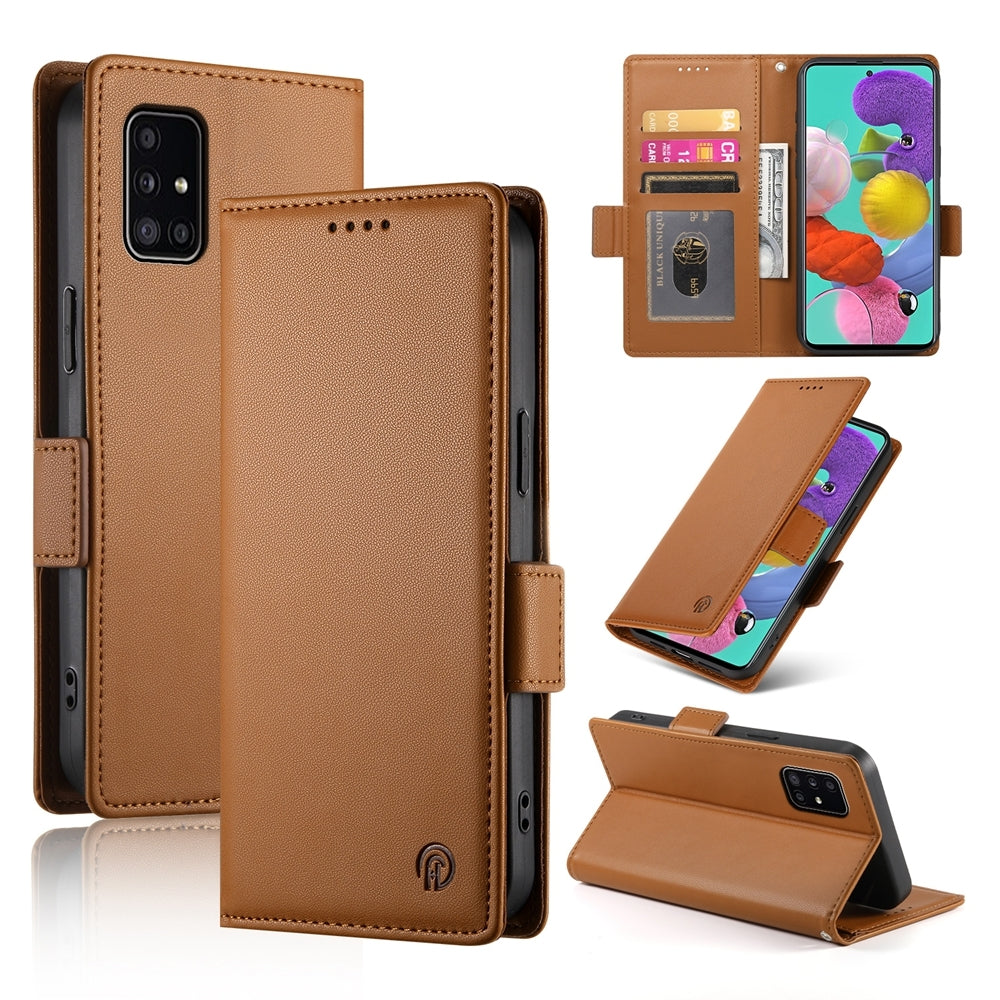 Samsung Galaxy A51 4G Wallet Case - Luxury Magnetic PU Leather Flip Cover with Card Slots, Stand & Shockproof Protection