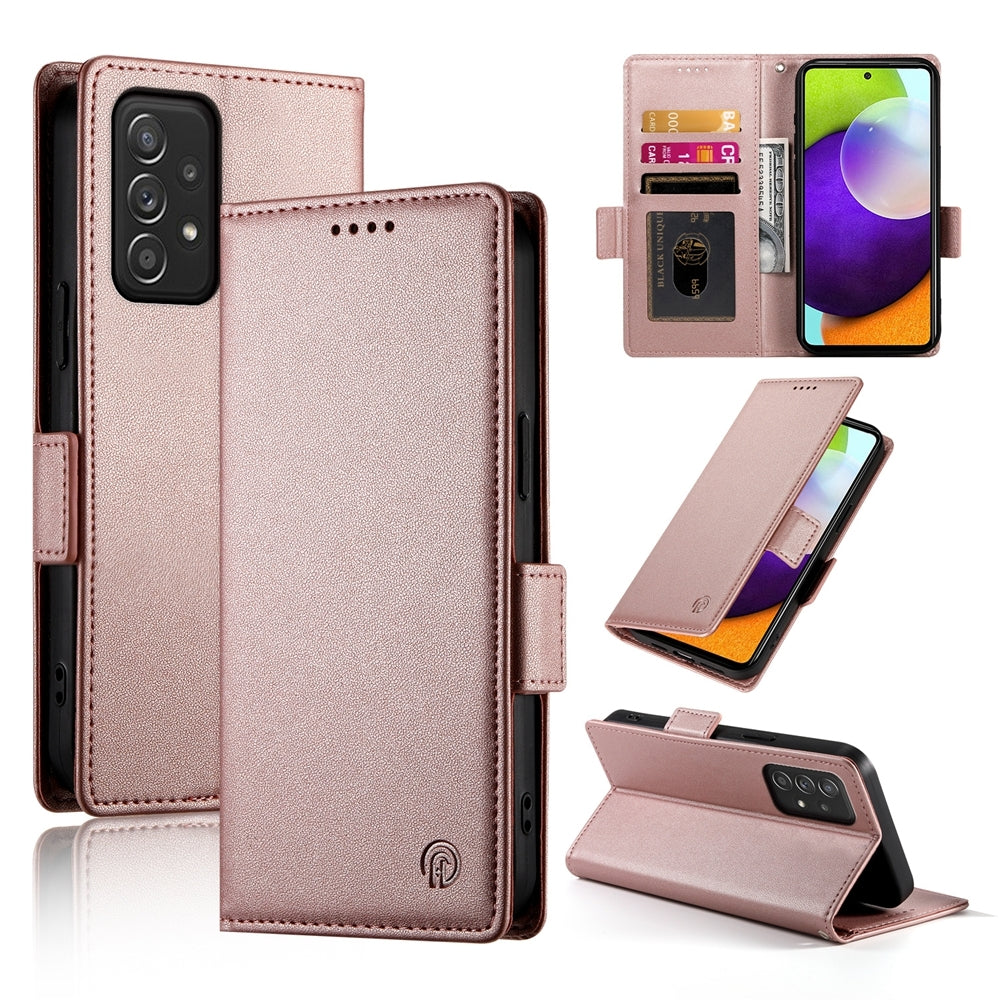 Samsung Galaxy A52 4G/5G Wallet Case - Luxury Magnetic PU Leather Flip Cover with Card Slots, Stand & Shockproof Protection