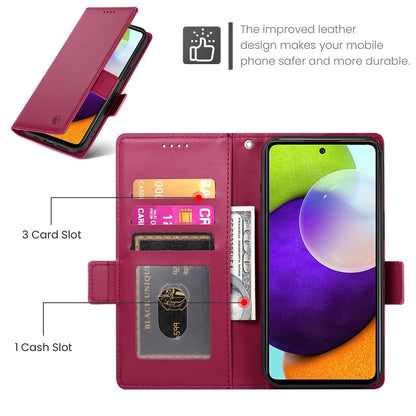 Samsung Galaxy A52 4G/5G Wallet Case - Luxury Magnetic PU Leather Flip Cover with Card Slots, Stand & Shockproof Protection