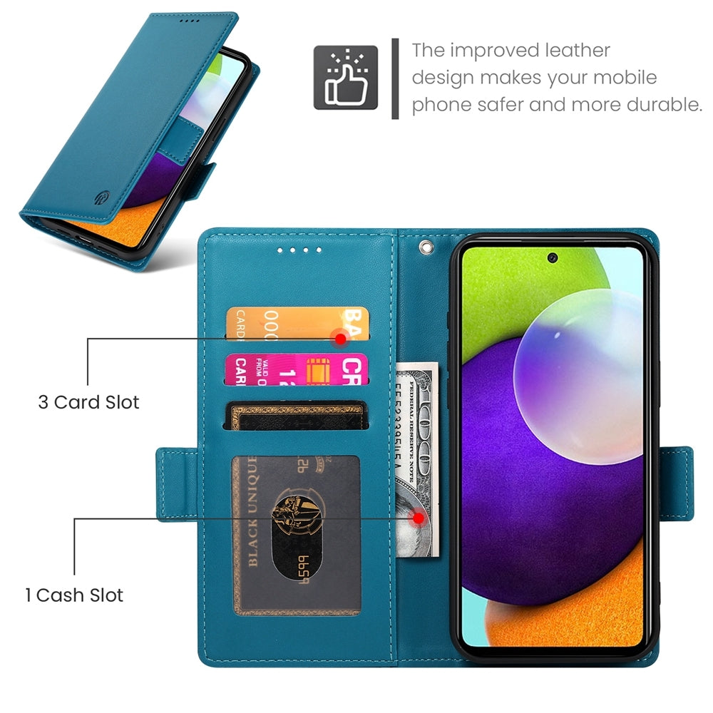 Samsung Galaxy A52 4G/5G Wallet Case - Luxury Magnetic PU Leather Flip Cover with Card Slots, Stand & Shockproof Protection
