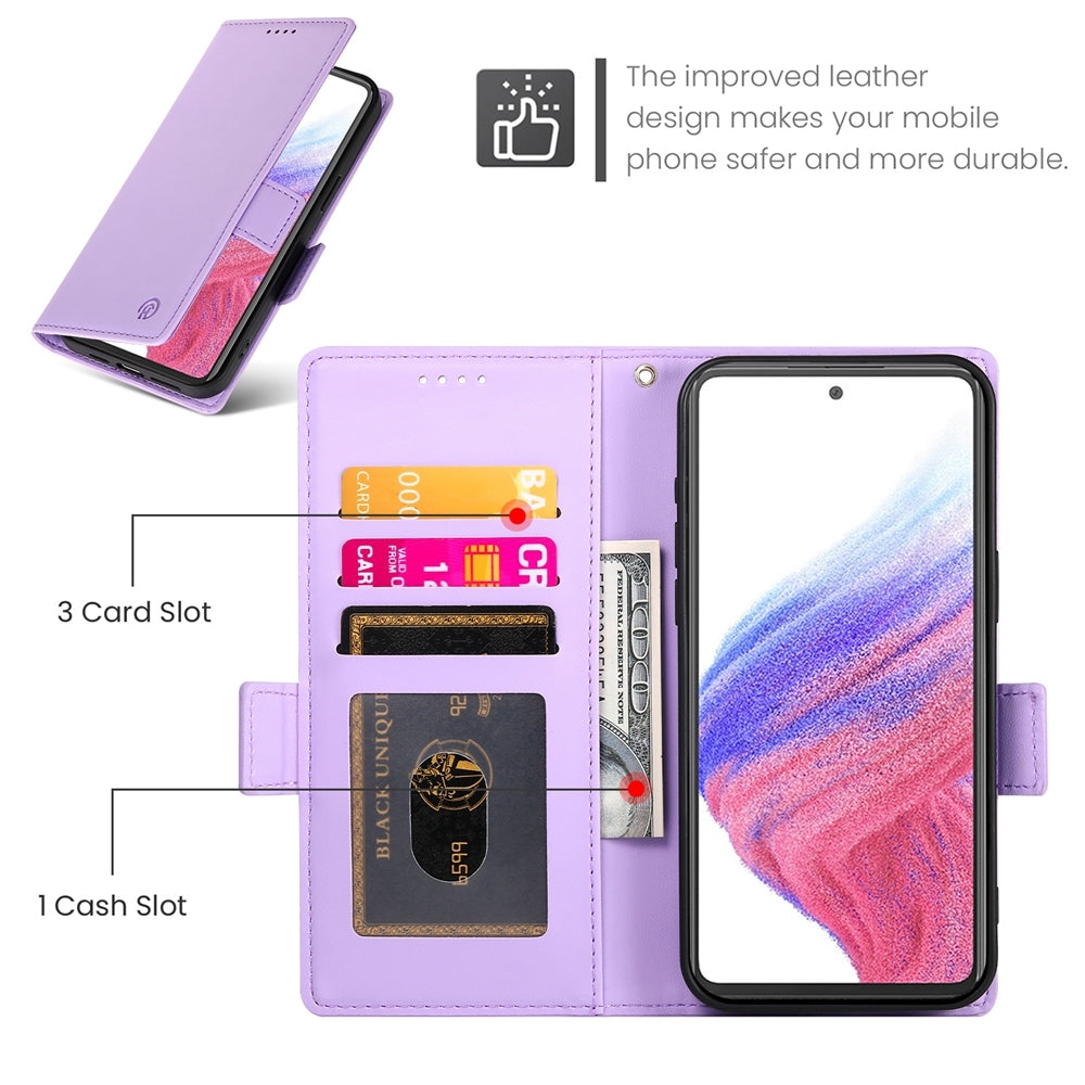Samsung Galaxy A53 5G Wallet Case - Luxury Magnetic PU Leather Flip Cover with Card Slots, Stand & Shockproof Protection