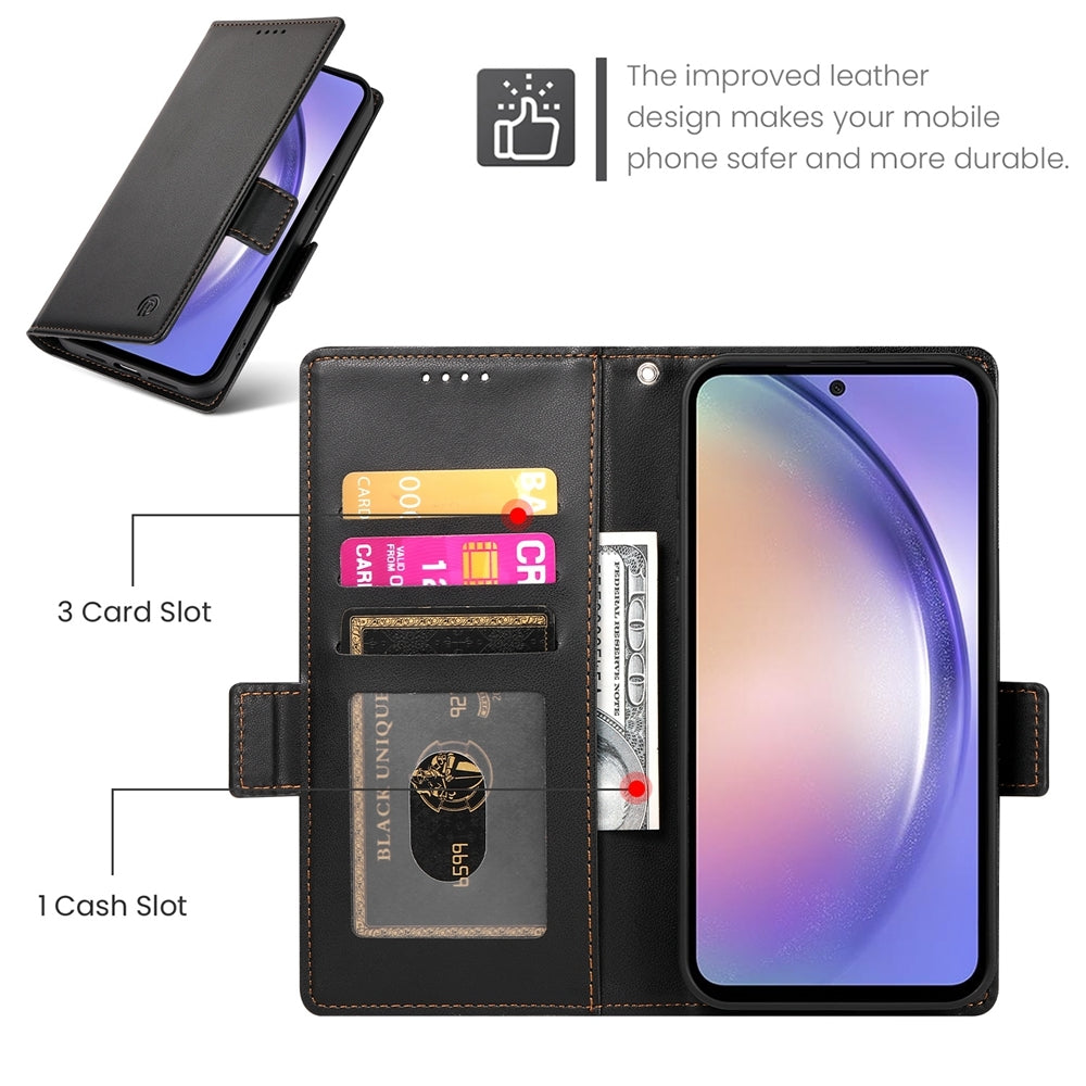 Samsung Galaxy A54 5G Wallet Case - Luxury Magnetic PU Leather Flip Cover with Card Slots, Stand & Shockproof Protection
