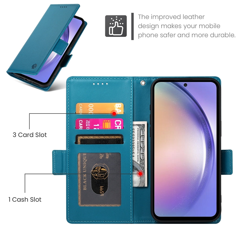 Samsung Galaxy A54 5G Wallet Case - Luxury Magnetic PU Leather Flip Cover with Card Slots, Stand & Shockproof Protection