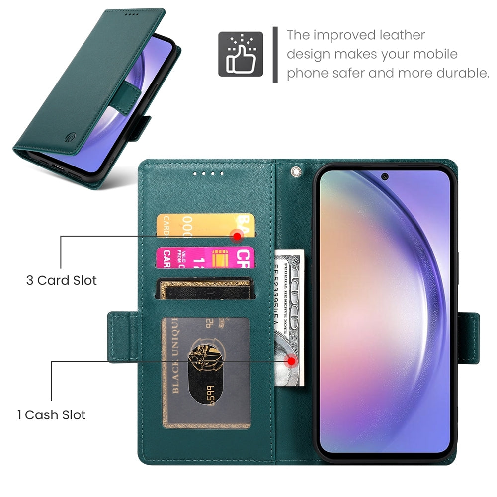 Samsung Galaxy A54 5G Wallet Case - Luxury Magnetic PU Leather Flip Cover with Card Slots, Stand & Shockproof Protection