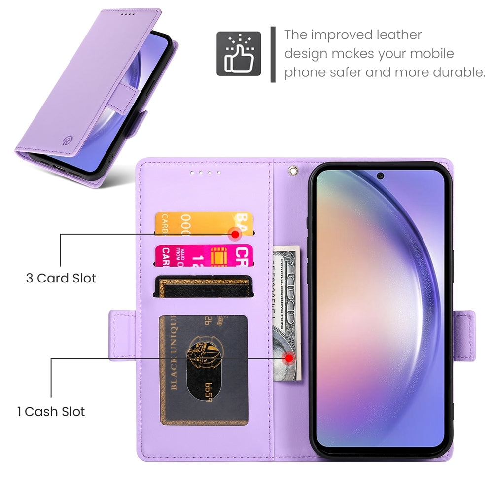 Samsung Galaxy A54 5G Wallet Case - Luxury Magnetic PU Leather Flip Cover with Card Slots, Stand & Shockproof Protection