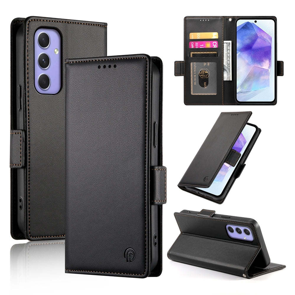 Samsung Galaxy A55 5G Wallet Case - Luxury Magnetic PU Leather Flip Cover with Card Slots, Stand & Shockproof Protection
