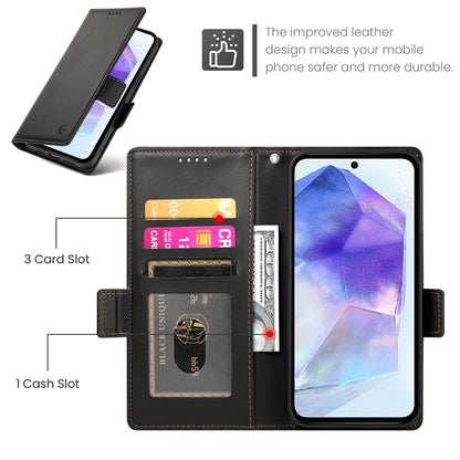 Samsung Galaxy A55 5G Wallet Case - Luxury Magnetic PU Leather Flip Cover with Card Slots, Stand & Shockproof Protection
