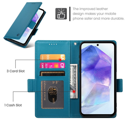 Samsung Galaxy A55 5G Wallet Case - Luxury Magnetic PU Leather Flip Cover with Card Slots, Stand & Shockproof Protection