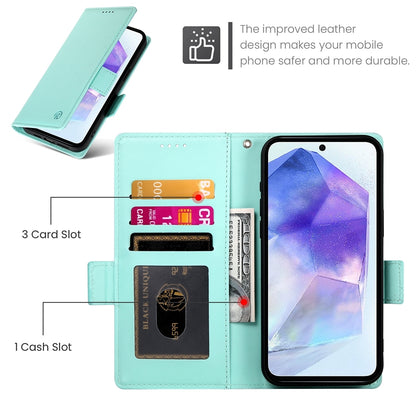 Samsung Galaxy A55 5G Wallet Case - Luxury Magnetic PU Leather Flip Cover with Card Slots, Stand & Shockproof Protection