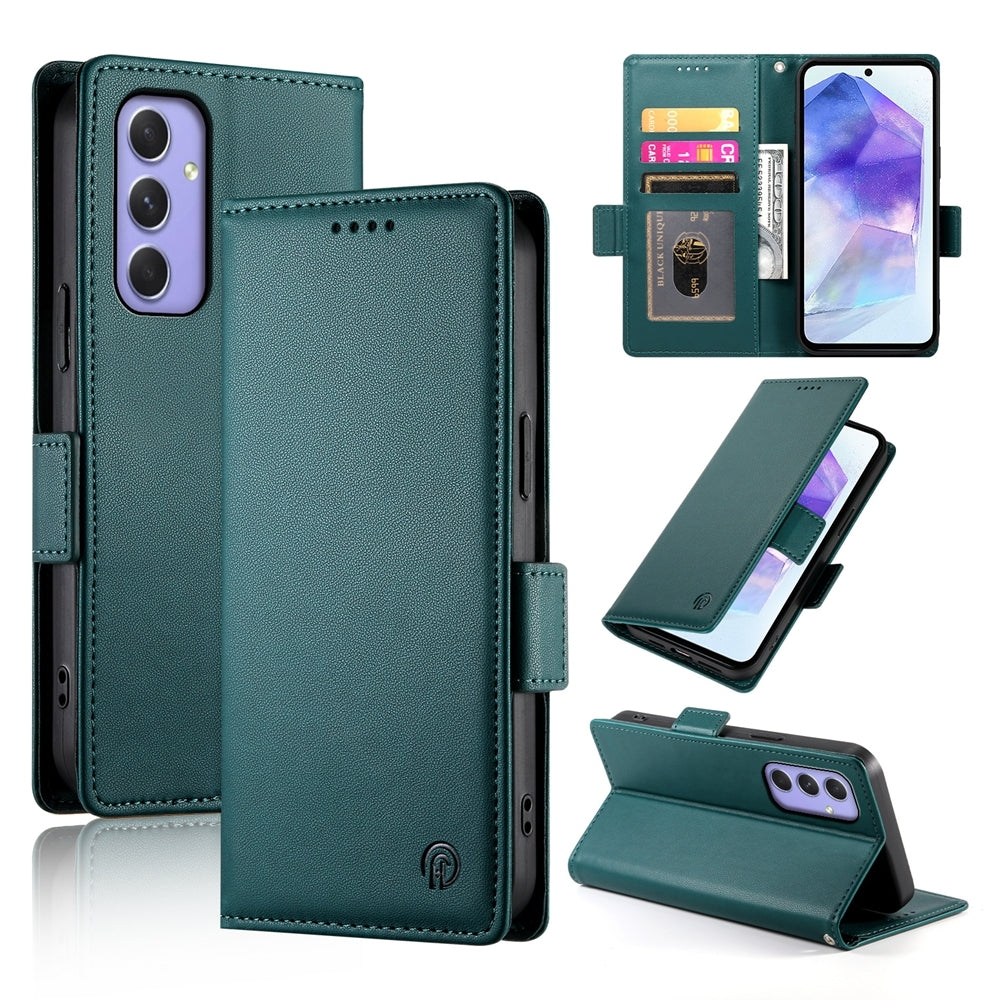 Samsung Galaxy A55 5G Wallet Case - Luxury Magnetic PU Leather Flip Cover with Card Slots, Stand & Shockproof Protection