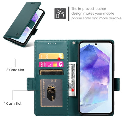 Samsung Galaxy A55 5G Wallet Case - Luxury Magnetic PU Leather Flip Cover with Card Slots, Stand & Shockproof Protection