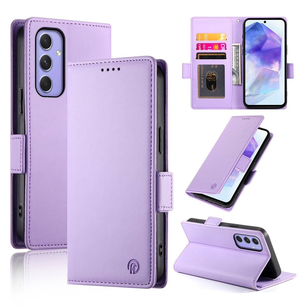 Samsung Galaxy A55 5G Wallet Case - Luxury Magnetic PU Leather Flip Cover with Card Slots, Stand & Shockproof Protection