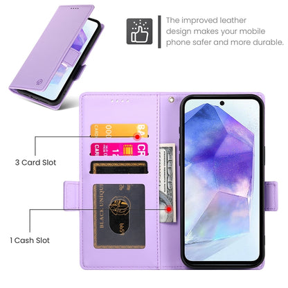 Samsung Galaxy A55 5G Wallet Case - Luxury Magnetic PU Leather Flip Cover with Card Slots, Stand & Shockproof Protection