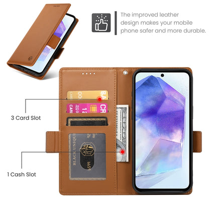 Samsung Galaxy A55 5G Wallet Case - Luxury Magnetic PU Leather Flip Cover with Card Slots, Stand & Shockproof Protection