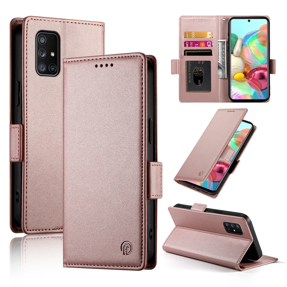 Samsung Galaxy A71 4G Wallet Case - Luxury Magnetic PU Leather Flip Cover with Card Slots, Stand & Shockproof Protection