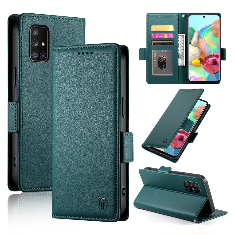 Samsung Galaxy A71 4G Wallet Case - Luxury Magnetic PU Leather Flip Cover with Card Slots, Stand & Shockproof Protection