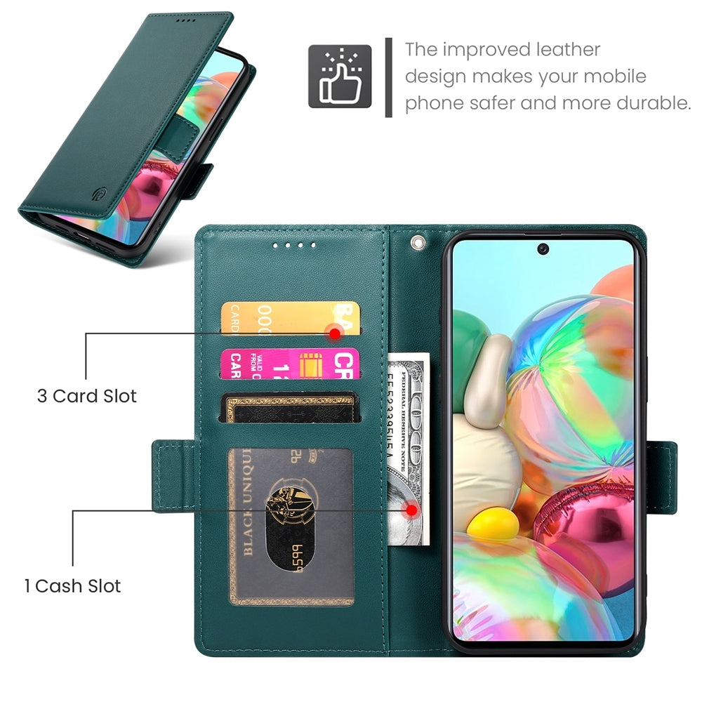 Samsung Galaxy A71 4G Wallet Case - Luxury Magnetic PU Leather Flip Cover with Card Slots, Stand & Shockproof Protection