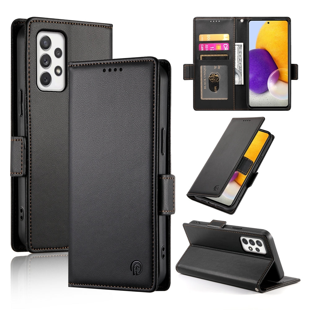 Samsung Galaxy A72 4G/5G Wallet Case - Luxury Magnetic PU Leather Flip Cover with Card Slots, Stand & Shockproof Protection