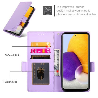 Samsung Galaxy A72 4G/5G Wallet Case - Luxury Magnetic PU Leather Flip Cover with Card Slots, Stand & Shockproof Protection