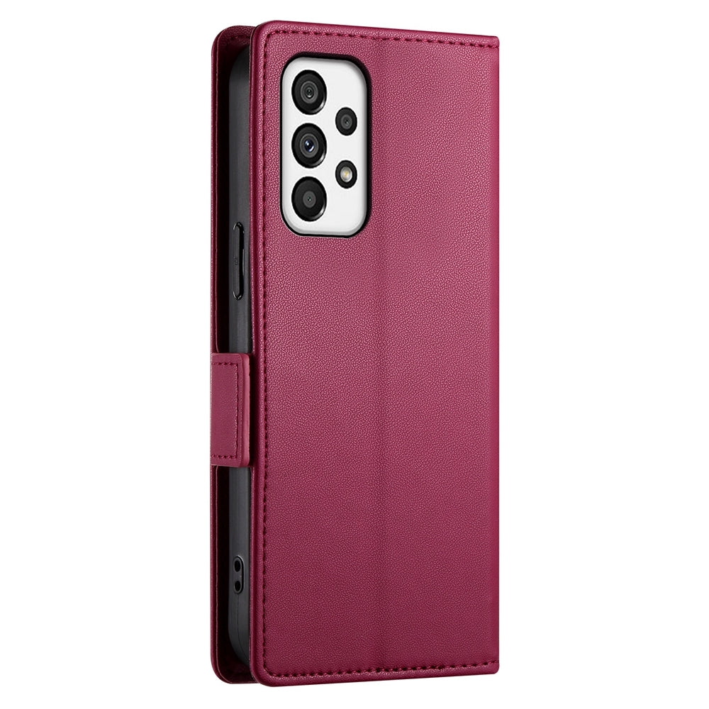 Samsung Galaxy A73 5G Wallet Case - Luxury Magnetic PU Leather Flip Cover with Card Slots, Stand & Shockproof Protection