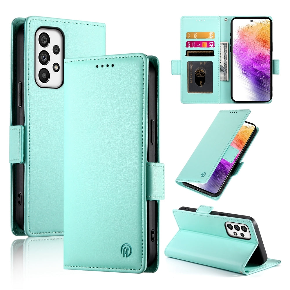 Samsung Galaxy A73 5G Wallet Case - Luxury Magnetic PU Leather Flip Cover with Card Slots, Stand & Shockproof Protection
