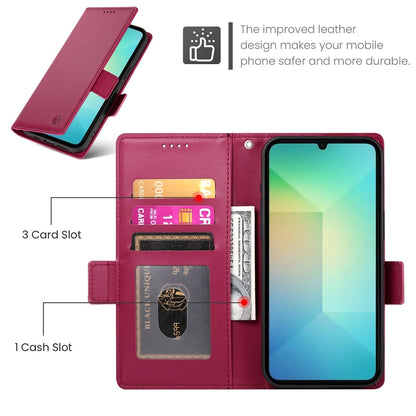 Samsung Galaxy A06 4G Wallet Case - Luxury Magnetic PU Leather Flip Cover with Card Slots, Stand & Shockproof Protection