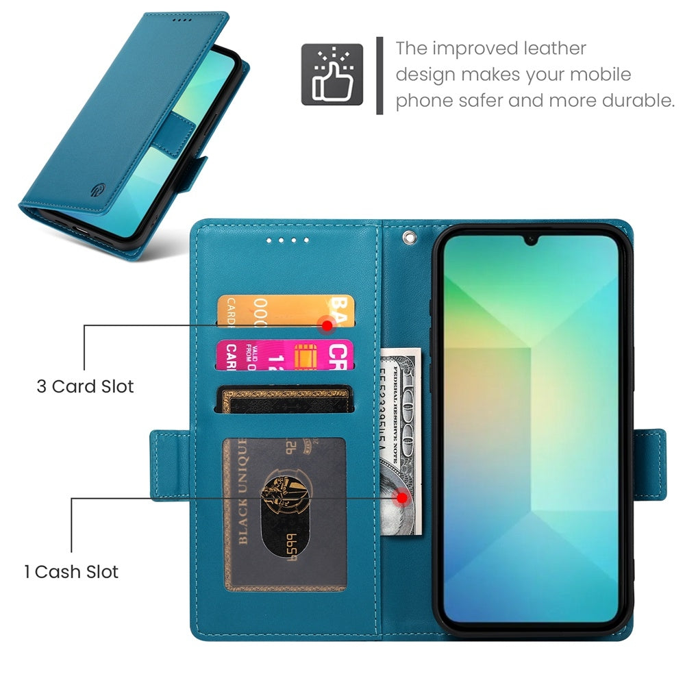 Samsung Galaxy A06 4G Wallet Case - Luxury Magnetic PU Leather Flip Cover with Card Slots, Stand & Shockproof Protection