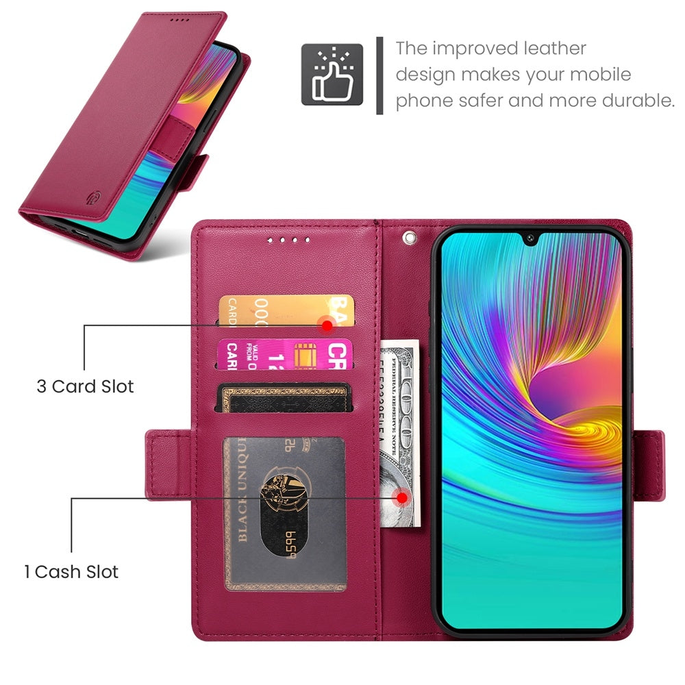 Samsung Galaxy A16 5G Wallet Case - Luxury Magnetic PU Leather Flip Cover with Card Slots, Stand & Shockproof Protection