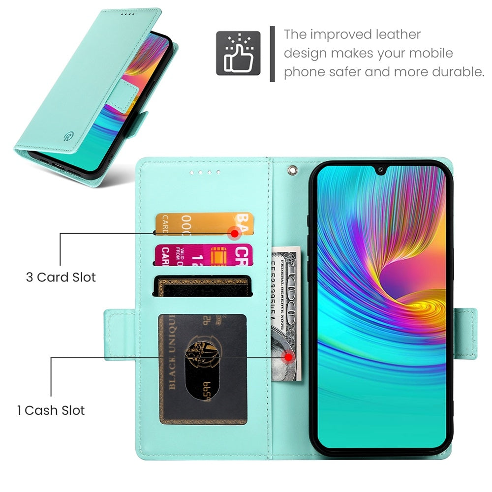 Samsung Galaxy A16 5G Wallet Case - Luxury Magnetic PU Leather Flip Cover with Card Slots, Stand & Shockproof Protection