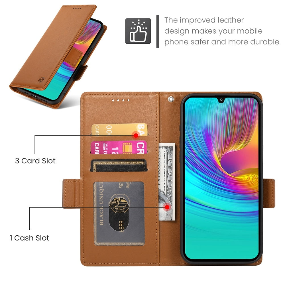 Samsung Galaxy A16 5G Wallet Case - Luxury Magnetic PU Leather Flip Cover with Card Slots, Stand & Shockproof Protection