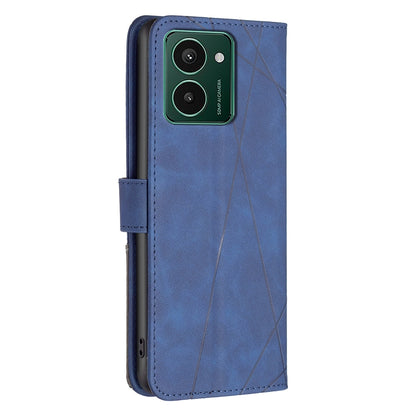 HMD Pulse PRO Wallet Case – Rhombus Texture PU Leather, Magnetic Buckle, Card Slots, Stand Function, Shockproof Protective Cover