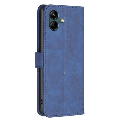 Samsung Galaxy A06 Wallet Case – Rhombus Texture PU Leather, Magnetic Buckle, Card Slots, Stand Function, Shockproof Protective Cover