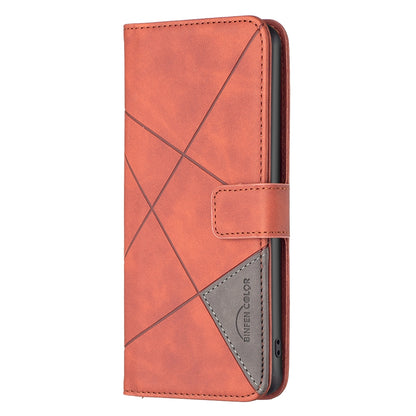 Samsung Galaxy A06 Wallet Case – Rhombus Texture PU Leather, Magnetic Buckle, Card Slots, Stand Function, Shockproof Protective Cover