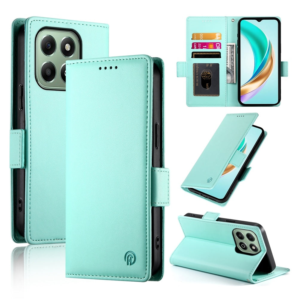 Honor X6b Wallet Case - Luxury Magnetic PU Leather Flip Cover with Card Slots, Stand & Shockproof Protection