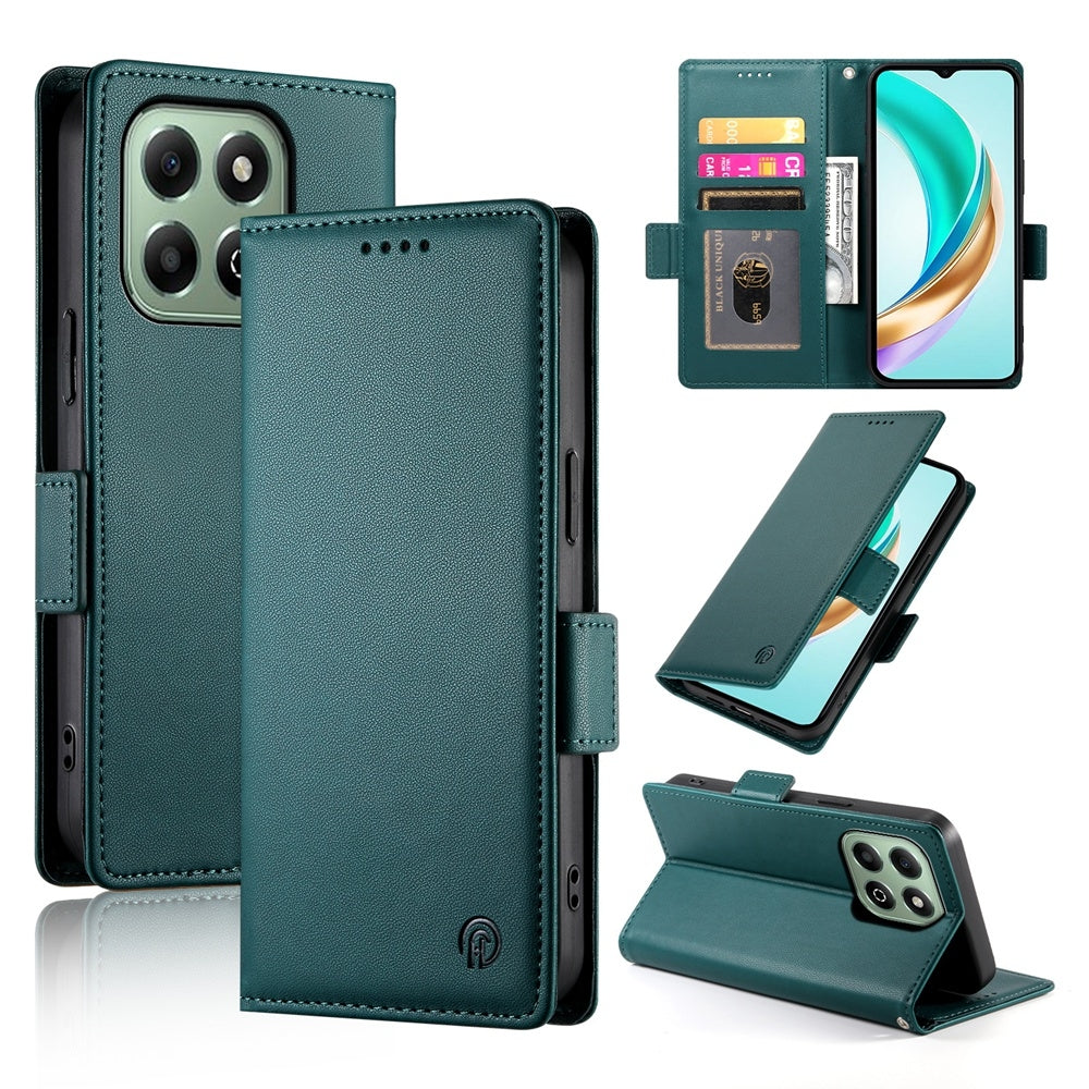 Honor X6b Wallet Case - Luxury Magnetic PU Leather Flip Cover with Card Slots, Stand & Shockproof Protection
