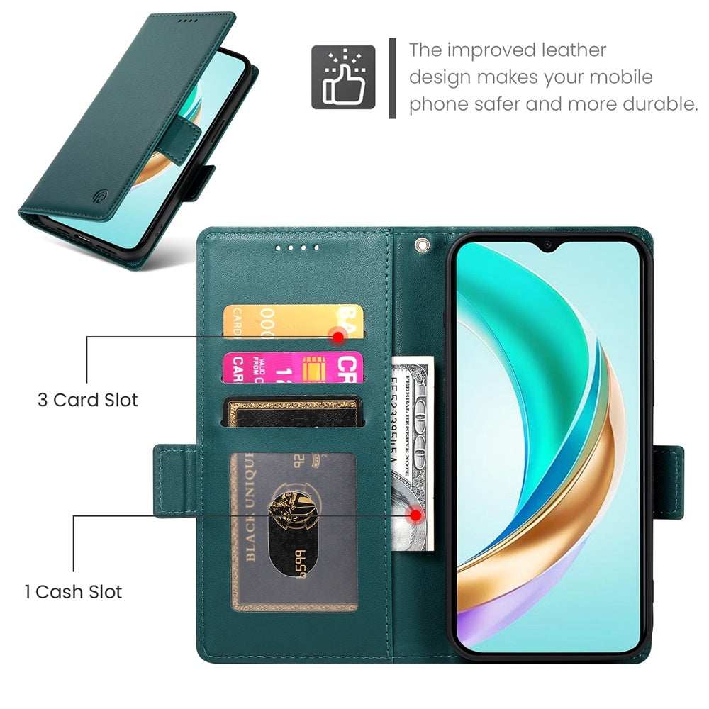 Honor X6b Wallet Case - Luxury Magnetic PU Leather Flip Cover with Card Slots, Stand & Shockproof Protection